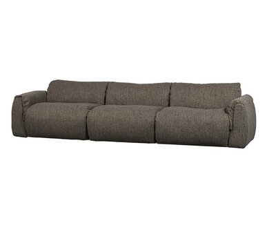 WOOOD Baggy 3-zits Bank Geweven Stof Warmgrijs Melange