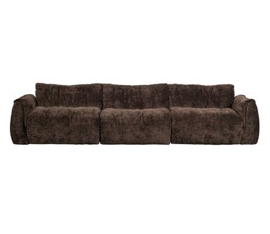 WOOOD Baggy 3-zits Bank 3D Chenille Donkerbruin