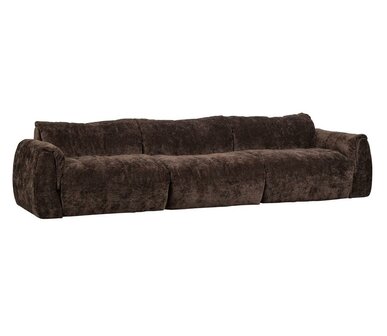 WOOOD Baggy 3-zits Bank 3D Chenille Donkerbruin