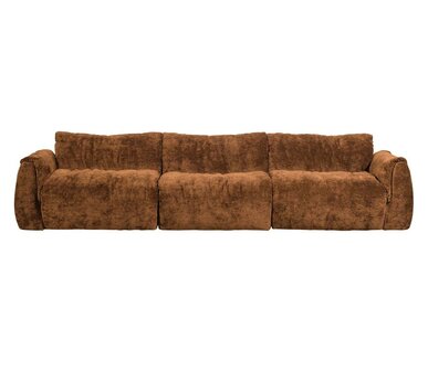 WOOOD Baggy 3-zits Bank 3D Chenille Middenbruin