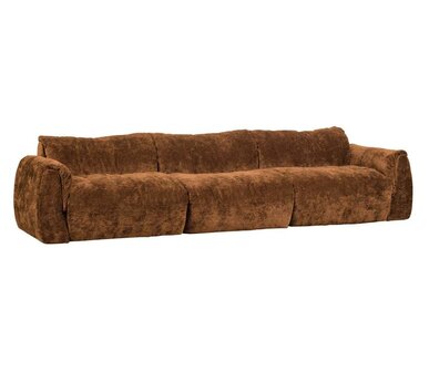 WOOOD Baggy 3-zits Bank 3D Chenille Middenbruin