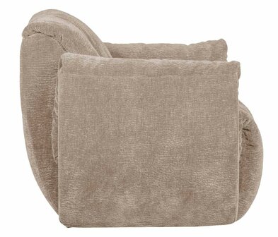 WOOOD Baggy Draaifauteuil 3D Chenille Zand