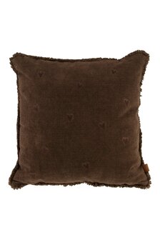 Zusss kussen velvet hartjes 45x45cm