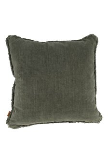 Zusss kussen velvet love 45x45cm donkergroen