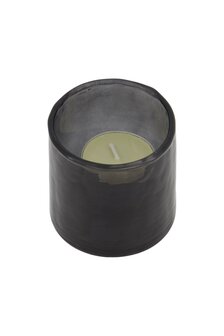 Zusss waxinelichthouder hammered glas S antracietgrijs