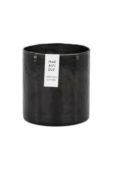 Zusss geurkaars hammered glas antracietgrijs