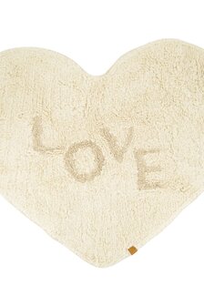 Zusss badmat love hartje off white