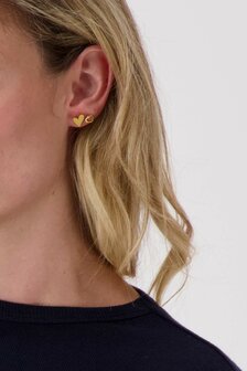 Zusss oorstekers groot open hart studje goud