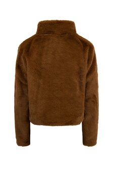 Zusss faux fur jasje mid brown