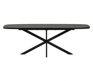 WOOOD Arros Eettafel Uitschuifbaar 180-220x90cm MDF Zwart