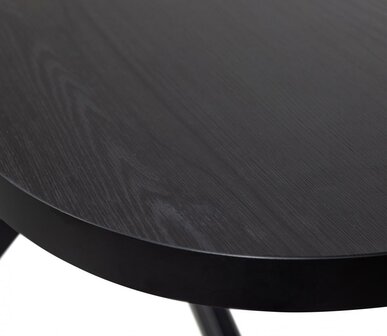 WOOOD Arros Eettafel Uitschuifbaar 180-220x90cm MDF Zwart