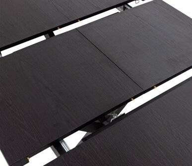 WOOOD Arros Eettafel Uitschuifbaar 180-220x90cm MDF Zwart