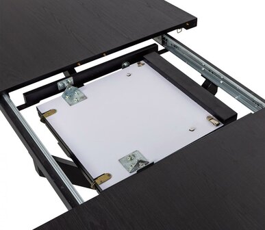WOOOD Arros Eettafel Uitschuifbaar 180-220x90cm MDF Zwart