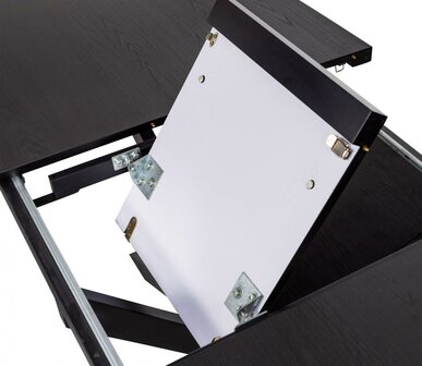 WOOOD Arros Eettafel Uitschuifbaar 180-220x90cm MDF Zwart