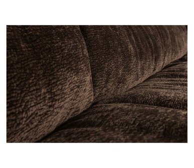 WOOOD Baggy Hoekbank Links 3D Chenille Donkerbruin