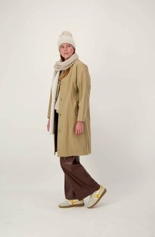 Zusss gebreide muts met tipping taupe