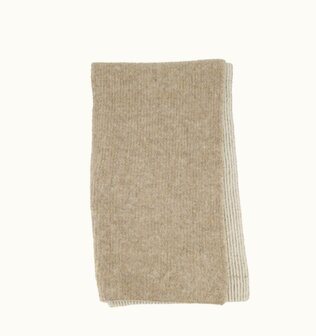 Zusss gebreide rib sjaal taupe