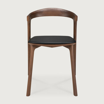 Ethnicraft Bok Chair Teak Brown - Black Leather