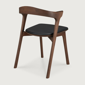 Ethnicraft Bok Chair Teak Brown - Black Leather