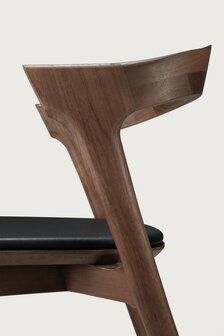Ethnicraft Bok Chair Teak Brown - Black Leather