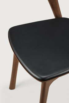 Ethnicraft Bok Chair Teak Brown - Black Leather