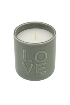 Zusss geurkaars keramiek love groen