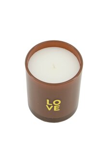 Zusss geurkaars glas in doosje love bruin