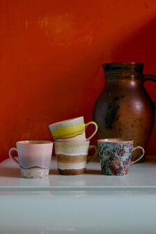 HKLIVING 70&#039;s ceramics americano mugs rococo set of 4