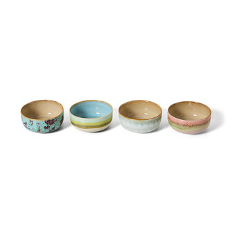 HKLIVING 70s ceramics Dessert Bowls Impression set of 4  