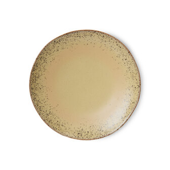 HKLIVING 70&#039;s ceramics Dinner Plates Grit, Set Of 2