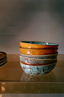 HKLIVING 70&#039;s ceramics Pasta Bowls Patina, Set Of 2