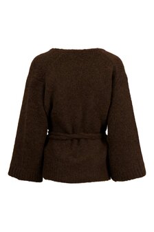 Zusss wikkel vest chocoladebruin