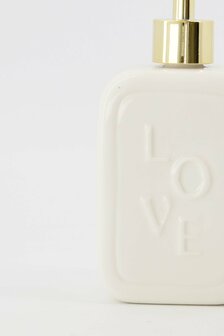 Zusss zeeppomp keramiek love wit goud