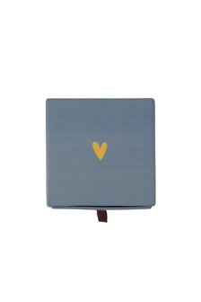 Zusss armband hartje in schuifdoosje leukerd grijsblauw