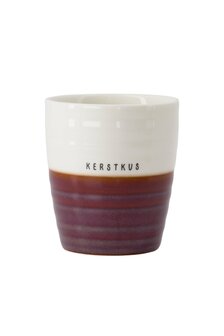 Zusss koffiemok kerstkus wit donkerrood