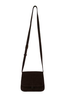 Zusss suede schoudertasje chocoladebruin