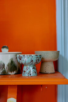 HKLIVING 70s Ceramics Tapas Bowl On Base Patina, S