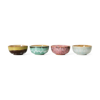 HKLIVING 70s Ceramics XS Bowls Modernist, Set Of 4