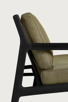 Ethnicraft Jack Outdoor 3-Zits Bank Zwart met Groene Kussens