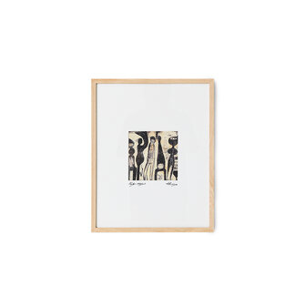 HKLIVING Framed Artwork funky ninja&#039;s, 40x50cm