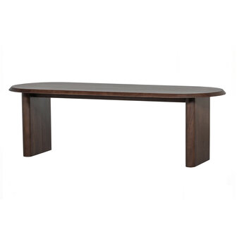 Ellips Eetkamertafel Mango Hout Walnoot 90x240cm