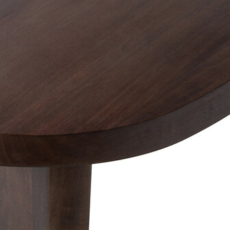 Ellips Eetkamertafel Mango Hout Walnoot 90x180cm