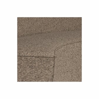 Woood Essentials Europa 2-zits Eetbank Geweven Stof Donkerbruin Melange