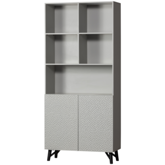 WOOOD Essentials  Carved Organic 2-deurs Opbergkast Mist