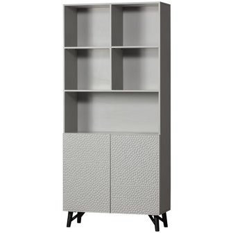 WOOOD Essentials  Carved Organic 2-deurs Opbergkast Mist