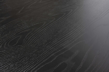 WOOOD Essentials Bruno Eettafel Ovaal Zwart 220x100 cm