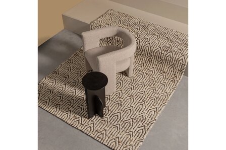 WOOOD Essentials Tiwa Fauteuil Boucl&eacute; Beige