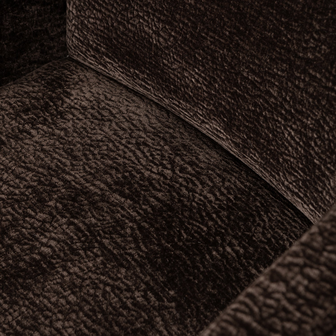 WOOOD Essentials Mount Eetkamerstoel Met Armleuning 3D Chenille Donkerbruin