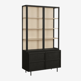 New Routz vitrinekast Langley Black-Sand