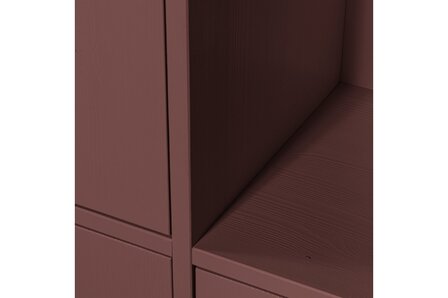 WOOOD Essentials Merel Opbergkast Grenen Bordeauxrood